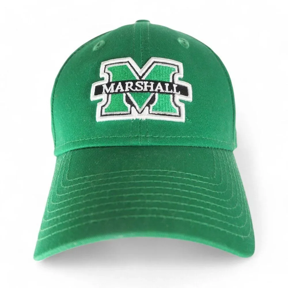 New Era Marshall Thundering Herd Strap Back Hat Kelly Green / White‎ OS